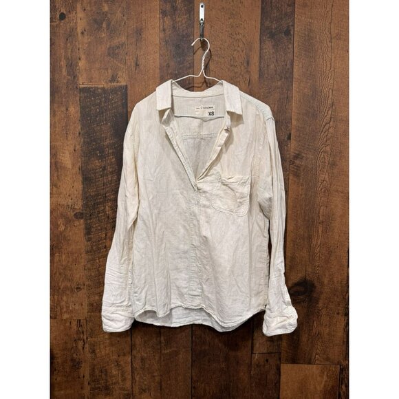 Rag & Bone Women’s 1/3 Button Up Long Sleeve Stripe Shirt XS EUC - Picture 1 of 5